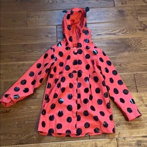 Little Girl Ladybug Rain Jacket Price is Firm
